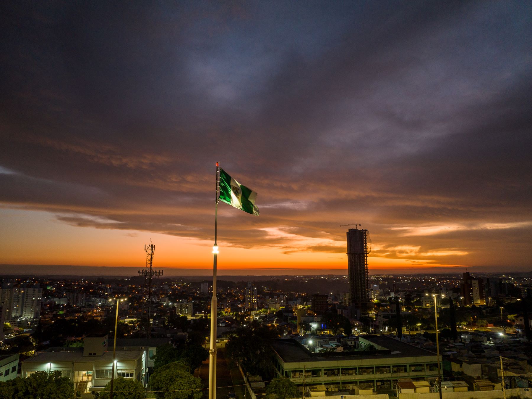 Vista aérea da cidade de Chapecó. Foto: Jonatã Rocha / Secom